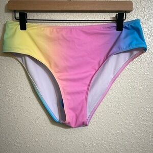 Cupshe rainbow color bikini bottom